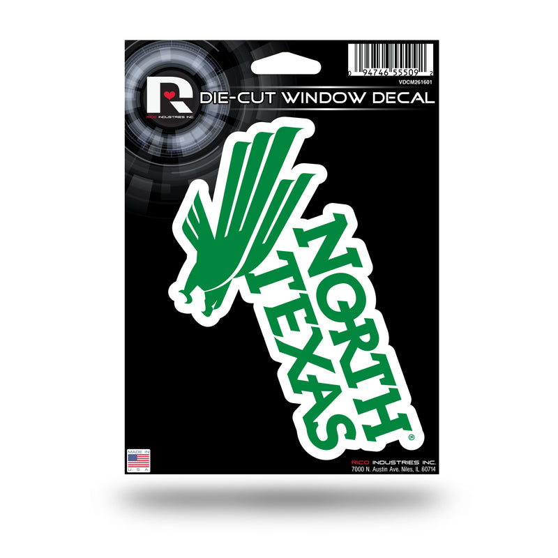 NCAA North Texas Mean Green 5" x 7" Vinyl Die-Cut Decal - Car/Truck/Home Accessory By Rico Industries