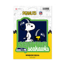 Seattle Seahawks Peanuts Game Day Medium Die Cut Decal