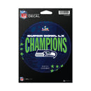 Seattle Seahawks 2026 Super Bowl LX Champions Medium Die Cut Decal