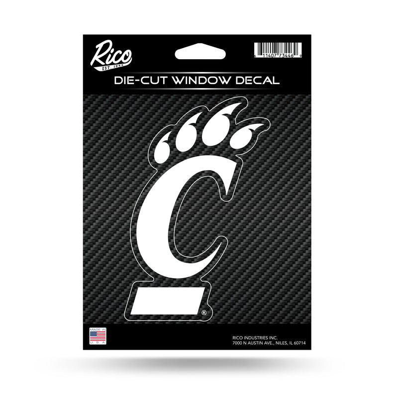 Cincinnati Bearcats Carbon Fiber Design Medium Vinyl Die-Cut Decal (5"x7")