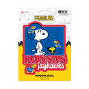 Kansas Jayhawks Peanuts Game Day Medium Die Cut Decal