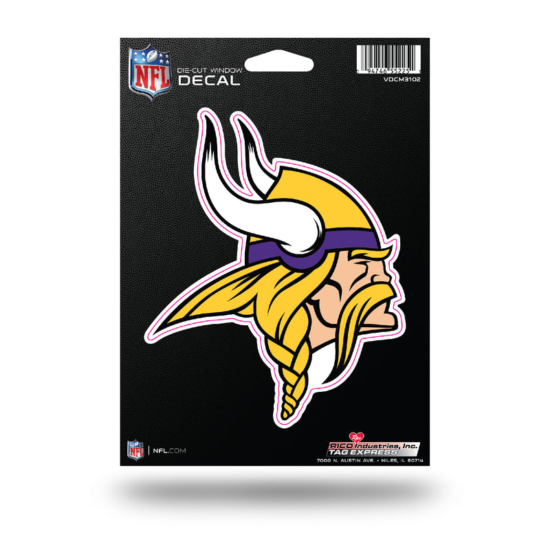 NFL Minnesota Vikings 5" x 7" Vinyl Die-Cut Decal - Car/Truck/Home Accessory By Rico Industries
