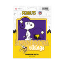 Minnesota Vikings Peanuts Game Day Medium Die Cut Decal