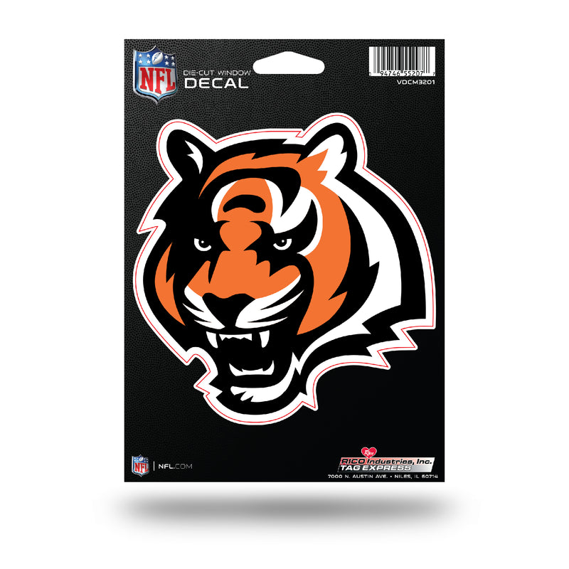 NFL Cincinnati Bengals 5" x 7" Vinyl Die-Cut Decal - Car/Truck/Home Accessory By Rico Industries