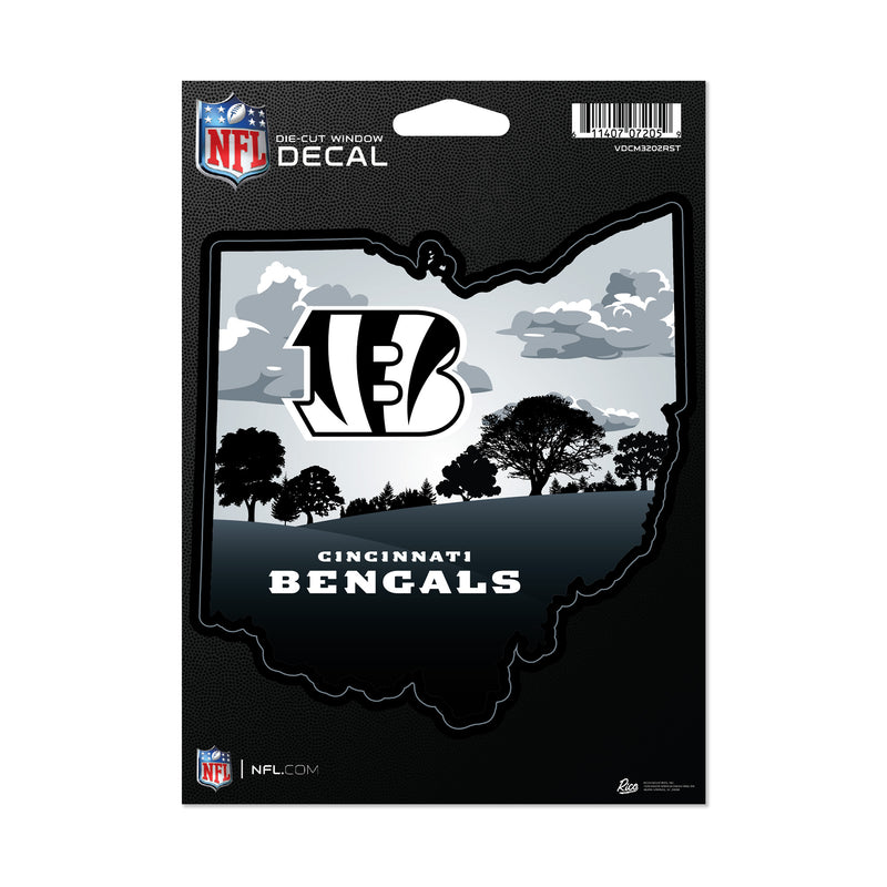 Cincinnati Bengals White Helmet Resort Design Medium Die Cut Decal