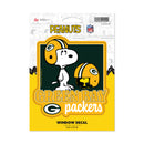 Green Bay Packers Peanuts Game Day Medium Die Cut Decal