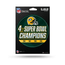 NFL Green Bay Packers 5" x 7" Vinyl Die-Cut Decal - Car/Truck/Home Accessory By Rico Industries