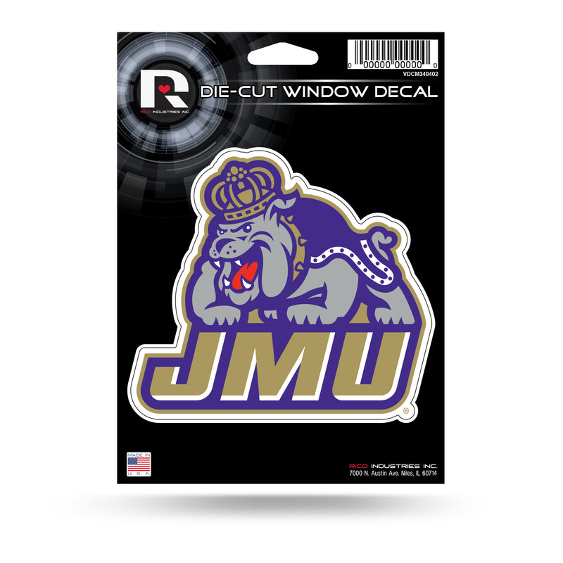 NCAA James Madiscon Dukes 5" x 7" Vinyl Die-Cut Decal - Car/Truck/Home Accessory By Rico Industries