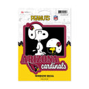 Arizona Cardinals Peanuts Game Day Medium Die Cut Decal