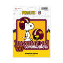 Washington Commanders Peanuts Game Day Medium Die Cut Decal