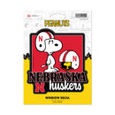 Nebraska Cornhuskers Peanuts Game Day Medium Die Cut Decal