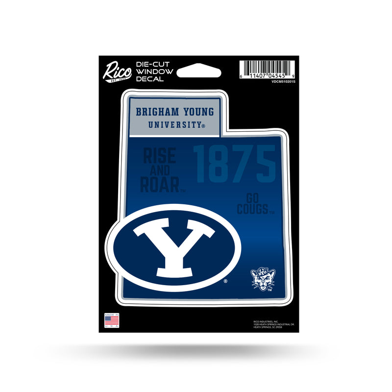 BYU Cougars State Shape Medium Die Cut Decal