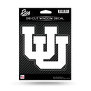 Utah Utes Carbon Fiber Design Medium Vinyl Die-Cut Decal (5"x7")