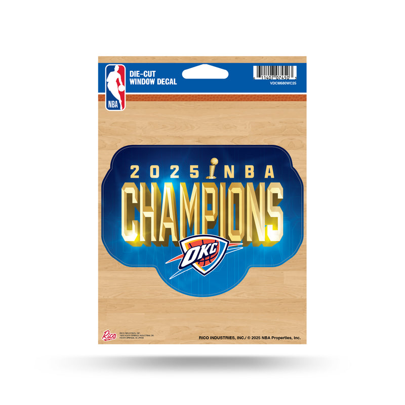 OKC Thunder 2025 NBA Champions Medium Die Cut Decal