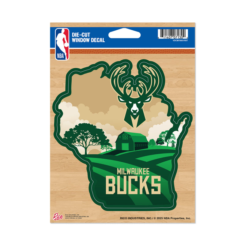 Milwaukee Bucks Resort Design Medium Die Cut Decal