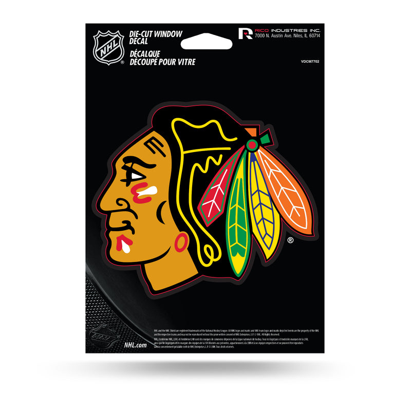 NHL Chicago Blackhawks 5" x 7" Vinyl Die-Cut Decal - Car/Truck/Home Accessory By Rico Industries