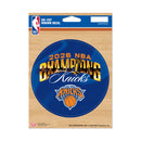 New York Knicks 2026 NBA Champions Medium Die Cut Decal