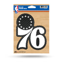 NBA Philadelphia 76ers 5" x 7" Vinyl Die-Cut Decal - Car/Truck/Home Accessory By Rico Industries