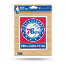 NBA Philadelphia 76ers 5" x 7" Vinyl Die-Cut Decal - Car/Truck/Home Accessory By Rico Industries