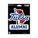 Tulsa University Alumni Medium Die Cut Decal
