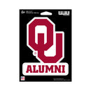 Oklahoma University Alumni Medium Die Cut Decal