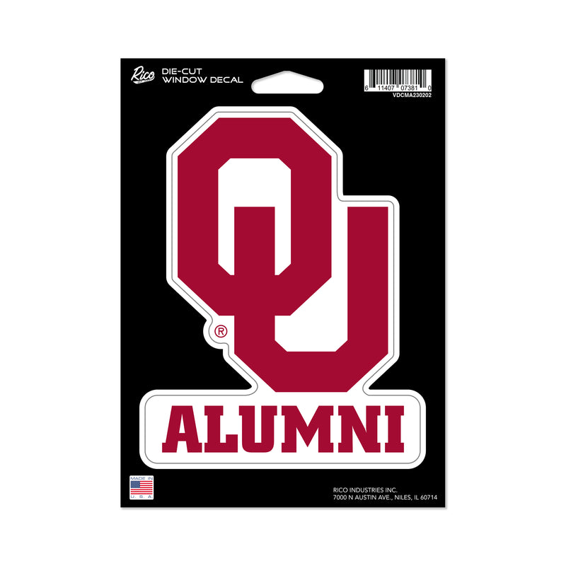Oklahoma University Alumni Medium Die Cut Decal