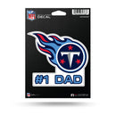 NFL Tennessee Titans 5" x 7" Vinyl Die-Cut Decal - Car/Truck/Home Accessory By Rico Industries