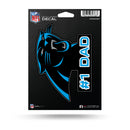 NFL Carolina Panthers 5" x 7" Vinyl Die-Cut Decal - Car/Truck/Home Accessory By Rico Industries