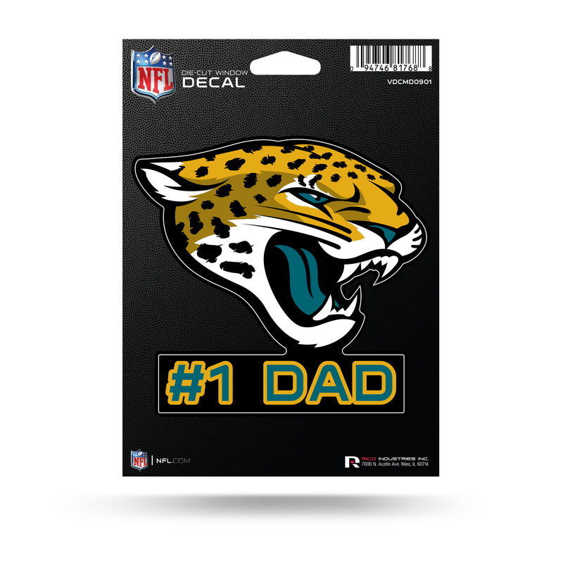 NFL Jacksonville Jaguars 5" x 7" Vinyl Die-Cut Decal - Car/Truck/Home Accessory By Rico Industries