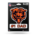 NFL Chicago Bears 5" x 7" Vinyl Die-Cut Decal - Car/Truck/Home Accessory By Rico Industries