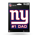 NFL New York Giants 5" x 7" Vinyl Die-Cut Decal - Car/Truck/Home Accessory By Rico Industries