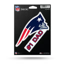 NFL New England Patriots 5" x 7" Vinyl Die-Cut Decal - Car/Truck/Home Accessory By Rico Industries