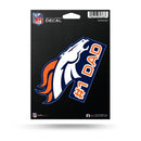 NFL Denver Broncos 5" x 7" Vinyl Die-Cut Decal - Car/Truck/Home Accessory By Rico Industries