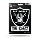 NFL Las Vegas Raiders 5" x 7" Vinyl Die-Cut Decal - Car/Truck/Home Accessory By Rico Industries
