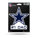 NFL Dallas Cowboys 5" x 7" Vinyl Die-Cut Decal - Car/Truck/Home Accessory By Rico Industries