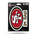 NFL San Francisco 49ers 5" x 7" Vinyl Die-Cut Decal - Car/Truck/Home Accessory By Rico Industries