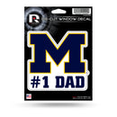 NCAA Michigan Wolverines 5" x 7" Vinyl Die-Cut Decal - Car/Truck/Home Accessory By Rico Industries
