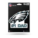 NFL Philadelphia Eagles 5" x 7" Vinyl Die-Cut Decal - Car/Truck/Home Accessory By Rico Industries