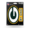 NFL Green Bay Packers 5" x 7" Vinyl Die-Cut Decal - Car/Truck/Home Accessory By Rico Industries