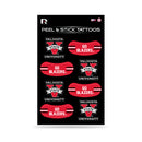 NCAA Valdosta State Blazers Peel & Stick Temporary Tattoos - Eye Black - Game Day Approved! By Rico Industries