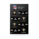 NFL New Orleans Saints Peel & Stick Temporary Tattoos - Eye Black - Game Day Approved! By Rico Industries
