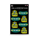 NCAA N.Carolina-Wilmington Seahawks Peel & Stick Temporary Tattoos - Eye Black - Game Day Approved! By Rico Industries