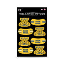 NCAA N.Carolina A&T Aggies Peel & Stick Temporary Tattoos - Eye Black - Game Day Approved! By Rico Industries