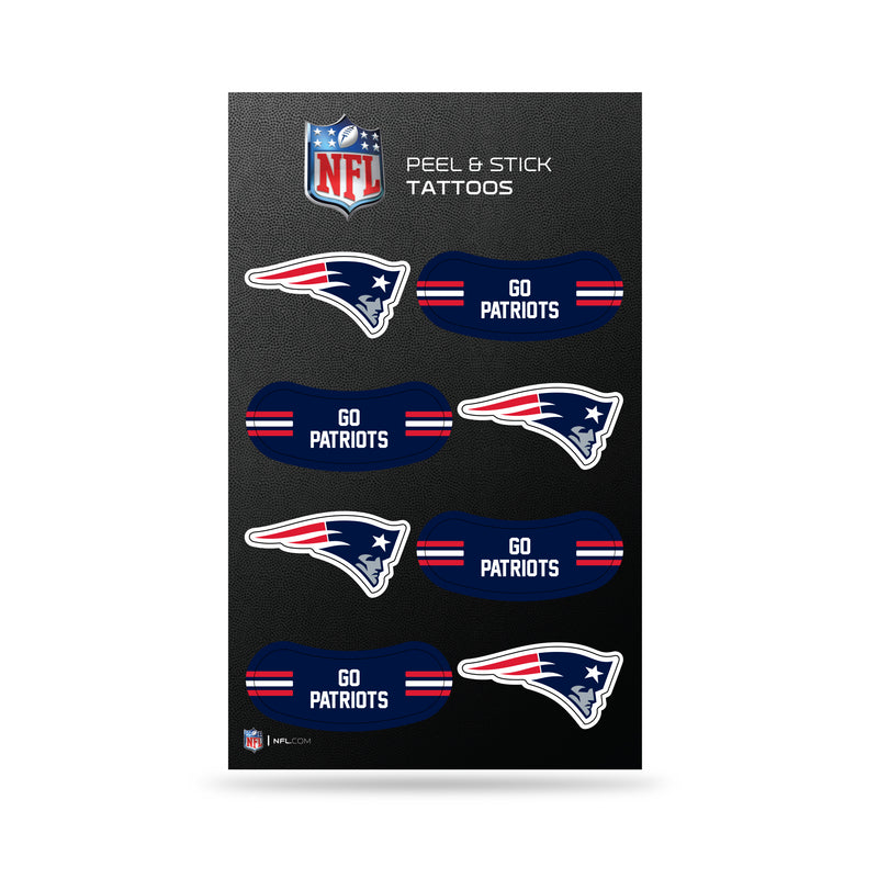 NFL New England Patriots Peel & Stick Temporary Tattoos - Eye Black - Game Day Approved! By Rico Industries