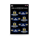 NCAA Murray State Racers Peel & Stick Temporary Tattoos - Eye Black - Game Day Approved! By Rico Industries