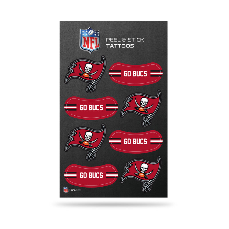 NFL Tampa Bay Buccaneers Peel & Stick Temporary Tattoos - Eye Black - Game Day Approved! By Rico Industries