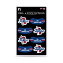 NCAA Tulsa Golden Hurricane Peel & Stick Temporary Tattoos - Eye Black - Game Day Approved! By Rico Industries
