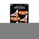NCAA Texas Longhorns Peel & Stick Temporary Tattoos - Eye Black - Game Day Approved! By Rico Industries