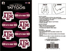 Texas A&M Vertical Tattoo (3"X5")
