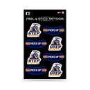 NCAA Texas-El Paso Miners Peel & Stick Temporary Tattoos - Eye Black - Game Day Approved! By Rico Industries